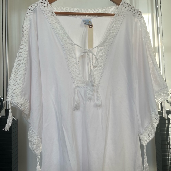 Gorgeous Boho chic top by Anna Kosturova. Cotton fabric and hand made designer - Picture 1 of 3